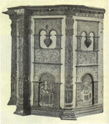 Gamle Holden Kirke - prekestol.
Pulpit from the old church